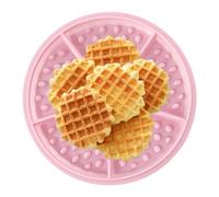 Moule à gaufres rond en silicone - Moule à gaufres antiadhésif - Moule à gaufres rond antiadhésif - Moule en silicone de qualité alimentaire - Moule à gaufres antiadhésif pour savon, chocolat