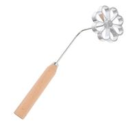 Moule à gaufres suédois en aluminium anti-adhésif avec poignée en bois - Convient pour les biscuits faits maison en forme de rosace Bunuelos et collations frites
