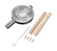 Moule à Gaufres Œuf Antiadésif en Aluminium, Poignée en Bois, 30x20cm - Revêtement Antiadhérent Durable, Pratique pour Usage Domestique et Commercial