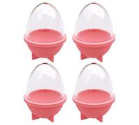 Moule À Glace - 4 Pièces Antiadhésives En Forme D'œuf À Dégagement Facile | Grands Bacs À Glace En Silicone 4,6x6,1 Cm | Pour La Cuisine Boissons Whisky Cocktails Fête Pique-nique Piscine Camping Soda
