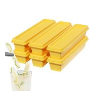 Moule à glace à frire française, flexible, 6 moules de congélation réutilisables, libération facile, 13,2 x 10,4 x 5,8 cm, idéal pour les boissons froides et les formes glacées amusantes