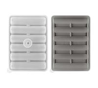 Moule à glace à whisky, 23,2 x 16,3 x 3 cm, 187 g en silicone facile à démouler, long plateau de congélation avec entonnoir pour boissons, fête, bar à domicile, camping, cuisine, vacances