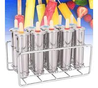 Moule à glace avec bâtonnets de glace réutilisables, sacs et brosse de nettoyage - Outil de fabrication de crème glacée