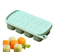 Moule à glace avec couvercle - pièce silicone 8 trous, cube | anti-goutte empilable pour congélateur Whisky Cocktail Soupes Portable Refroidissement Outil Kit Pro