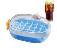 Moule à glace avec couvercle - Whisky Ice Ball Maker | Frost Sphere Shaper, facile à release 24 Grid Chill, plateau de cube de congélation au bourbon, pressez un bac à blocs frais, conteneur