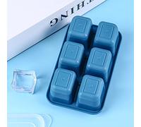 Moule à glace carré en Silicone avec couvercle, plateau à glace à fond souple, désert de cuisine