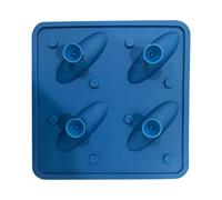 Moule à glace Cube-11x11x3.5cm, moule en Silicone requin à 4 cavités, machine à glaçons antiadhésive de qualité alimentaire | Moules à glace pour cocktails en forme d'animaux 3D, whisky, bourbon,