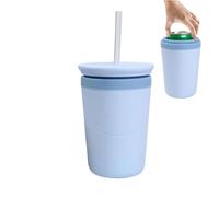 Moule à glace en forme de cylindre - Avec couvercle et paille à pression portable | Moules cylindriques à glace pour congélateur, whisky, bourbon, soda, maison, camping-car, bureau