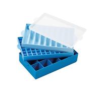 Moule à glace en silicone, 3 tailles, 77 petits cubes 1,2 cm, 15 cubes de 3 cm, 9 bâtons de 9,3 cm, bleu, idéal également pour le chocolat