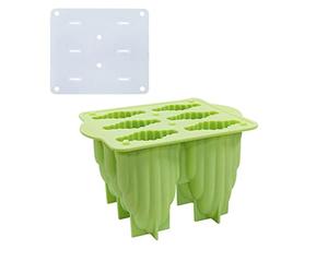Moule à glace en silicone 6 cavités, sorbetière forme de coquillage, 3 couleurs au choix(Green)