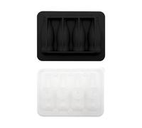 Moule à glace en silicone - avec couvercle moule en forme de bouteille, plateau à 4 compartiments libérant facile | pour cocktail, whisky, jus de café, fête, bar, climat chaud