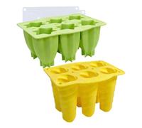Moule À Glace En Silicone | Deux pièces, six cavités pour desserts glacés,Moule à glacées - Pour parents, familles : jus, lait, confiture, yaourt, fêtes à la maison, été, jeux,