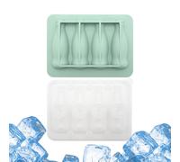Moule à glace en Silicone,Modèle Forme Bouteille avec Couvercle,Bac à Glace avec 4 Compartiments | Pour Événements Chauds Maison Bar Smoothies Cocktail