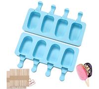 Moule à Glace en Silicone,Moule à Esquimaux,Ice Cream Moules,Ice Pop Mold,Popsicle Ice Maker,Moule Magnum Cake sans BPA,DIY Fait à la Main Crème Glacée pour Enfants et Adultes+100 pcs Bâtons En Bois