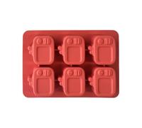 Moule à Glace en Silicone | Moule à Glace Silicone en Forme de TV | Six Cavités Outil Réutilisable Pour Boissons avec Couvercle Pour Cuisine Maison Restaurant Temps Chaud Whisky et Vin