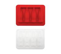 Moule à glace en silicone - moule en forme de bouteille avec couvercle - plateau à 4 compartiments pour décrochage facile | pour cocktail, whiskey jus de café, fête, bar, climat chaud