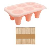 Moule à glace en silicone souple à 6 grilles pour sucettes, badminton, glaces artisanales pour enfants et adultes