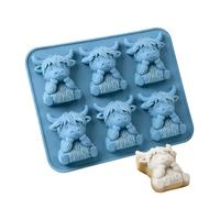 Moule à glace, moule non bâton à 6 cavités en silicone pour glace | pour whisky, bourbon, vin, bonbons, chocolat, gelée, dessert, fête, vacances, bar