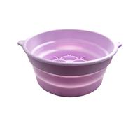 Moule à glace pliable en silicone avec un design compact, Purple | Bassin domestique polyvalent pour salle de bain et activités de plein air, bol en Silicone réutilisable pour le