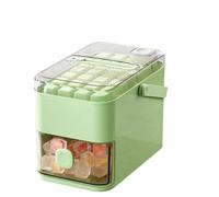 Moule à glace réutilisable à double couche Machine À Glaçons Cube avec Couvercle Pression Facile Portable Double Couche Boîte de Rangement for Congélateur