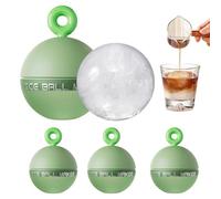 Moule à glace sphérique 6,5 cm réutilisable non adhésif 4 pièces | Moule à glace pour cocktail pour boissons alcoolisées, bière, café, rafraîchissements, camping