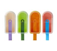 Moule à glaces - 16,4 x 6,4 x 3,4 cm moules à glace en silicone, réutilisables avec couvercles et bâtons, adaptés aux, faciles à retirer DIY Snacks Crème glacée Yaourt Friandises glacées Cuisi