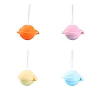Moule a Glacon Forme de Sucette, Moules Silicone avec Réutilisable Poignée Réutilisable, Easy Release Homemade Ice Cream Molds for Family Gatherings, Summer Dessert Tool (4)