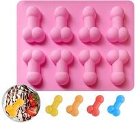 Moule à Glacon Moule En Silicone De Forme Drôle Moule à Savon Parfumé Moules à Chocolat Pour Gâteaux Et Pâtisseries Cadeau Drole Pour Anniversaire De Fête (Rose B)