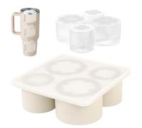 Moule a Glacon pour Stanley Cup,Stanley Cup Accessoires,Moule Glacon Silicone,Glacons Moule avec 4 Compartiments,Bac a Glacons avec Couvercle Bebe,Accessoire Stanley Cup pour Gobelets 20-40 oz
