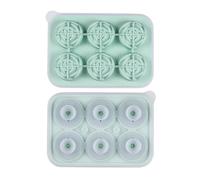 Moule à glaçons 3D en forme de rose réutilisable en silicone avec couvercle (vert)