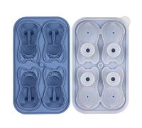 Moule à glaçons 3D pour chien, 4 cavités, qualité alimentaire, boule ronde en Silicone, accessoires de boisson, Gadget de cuisine pratique, plateau à Cubes