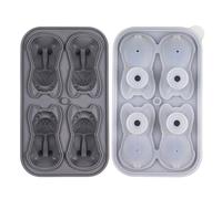 Moule à glaçons 3D pour chien, 4 cavités, qualité alimentaire, boule ronde en Silicone, accessoires de boisson, Gadget de cuisine pratique, plateau à Cubes