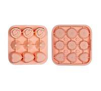 Moule à glaçons,9 Compartiments Léger Antiadhésif,Plateau à glaçons en silicone rose | Pour Fête Vie Quotidienne Piscine Pique-Nique Camping Boissons Jus Yaourt Limonade Boissons Whisky Cocktails