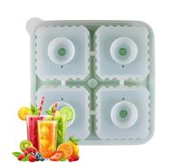 Moule à glaçons à 4 cavités pour congélateur, moule à 4 cavités en forme de cube de lagon facile à démouler pour la fabrication de cocktails, la dégustation de whisky, la cuisine, le camping, les