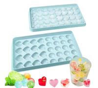 Moule à glaçons, bac à glaçons, 16 cœurs et 20 boules de glace rondes pour un démoulage facile, parfait pour congélateur, whisky, cocktail et boisson