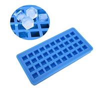 Moule à glaçons, bac à glaçons en silicone 40 grilles carrées, moule faire soi-même, accessoires de cuisine antiadhésifs dégagement facile, sans pour cocktails, whisky, bar (Bleu ciel)