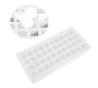 Moule à glaçons, bac à glaçons en silicone 40 grilles carrées, moule faire soi-même, accessoires de cuisine antiadhésifs dégagement facile, sans pour cocktails, whisky, bar (Transparente)