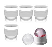 Moule À Glaçons Boule, 4 Pièces Moule À Boules De Glace En Silicone Bac A Glacon Round Antiadhésif Pour Whisky, Vin, Cocktails, Célébrations, Fêtes, Rassemblements