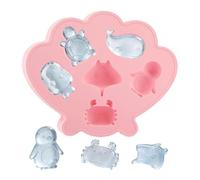 Moule à Glaçons Cube,6 Cavités Animaux Mignons en Silicone de Qualité Alimentaire - Formes Animaux Marins pour Chocolat - Pour whisky bourbon café chocolat dessert pâtisserie fêtes été