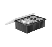 Moule à glaçons de cuisine avec surfaces rayées texturées 6 cavités pour une congélation rapide et un retrait facile avec couvercle
