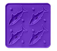 Moule à glaçons de requin - Forme pour faire quatre trous, plateau de congélation en silicone sûr | Fourniture de refroidisseur de boissons sur le thème des animaux, cuisine