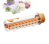 Moule à glaçons en forme de cube - Bac à glaçons pour congélateur avec couvercle - Moule rotatif de qualité alimentaire facile à démouler - 18 grilles réutilisables pour whisky, cocktails faits maison
