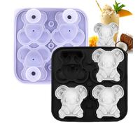 Moule à glaçons en silicone 3D Koala - Réutilisable et facile à retirer - Pour cocktail, whisky, jus, thé glacé