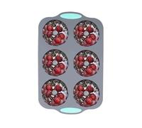 Moule à glaçons en silicone - 6 compartiments - Flexible - Pour décoration de Noël - Moule en silicone pour cocktail - Pour congélateur, gâteau au chocolat, desserts, whisky, cocktail, bourbo