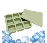 Moule à glaçons en silicone | 9 cavités moule en silicone réutilisable avec couvercle | pour glaçons carrés | pour cocktail, whisky, café, camping, chocolat, caramel