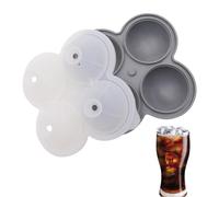 Moule à glaçons en silicone à 4 cavités - Outil de cuisine à dégagement facile - Plateau cube rond - Accessoire de refroidissement de boisson avec design anti-adhésif de qualité alimentaire - Outil de