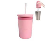 Moule à glaçons en silicone avec couvercle et paille, portable, mini, léger | Moule à glaçons cylindrique pour whisky, bourbon, soda, fête, maison, camping-car