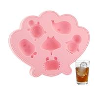 Moule à glaçons en silicone avec motif animal avec solution légère | Moule à glace en silicone sûr pour congélateur, cuisine, boissons, cocktails, bourbon, chocolat, bonbons, pâtisserie