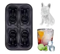 Moule à Glaçons en Silicone, Créatif de Nouveauté Chiots Bac a Glacon, Réutilisable Moule a Glace pour Cocktail, Whisky, Bière, Café (Noir)