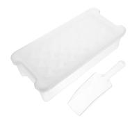 Moule à Glaçons en Silicone Cœur 21 Cases avec Boîte et Pelle | Surface Antiadhésive, Libération par Pression, pour Boissons, Café Glacé, Bars, Gelées Couleur Aléatoire